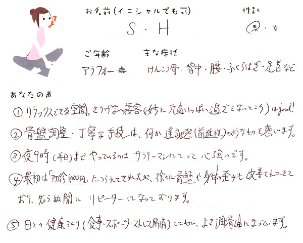 S.Hさん アラフォー 男性