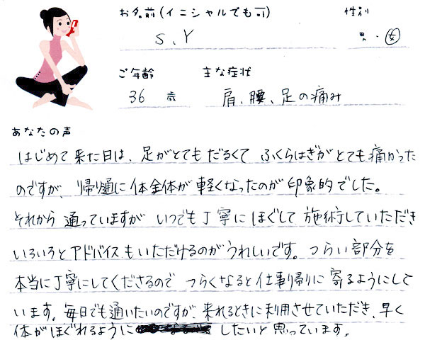 S.Yさん 36歳 女性