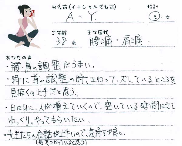 A.Yさん 38歳 男性
